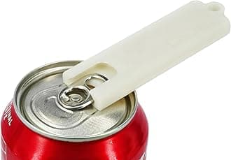 Intulon Soda Can Tab Opener, Pop Tab Lifter for Easy Opening - Compact Kitchen Gadget for Seniors, Arthritis Friendly, Portable Pocket Tool (White, Regular (6 Pack))