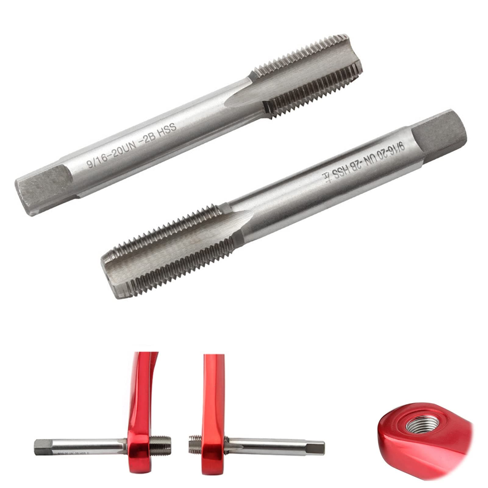 Denpetec HSS Durable Thread Tap Pedal Bicycle Right Left Hand Replacement Bike Crank Outdoor Repair Tool 1 Pair