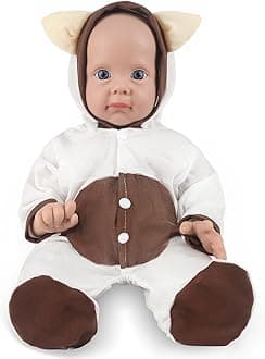 Vollence 21 inch Realistic Full Body Silicone Baby Dolls Girl, Newborn Real Reborn Silicone Full Body Dolls Stress Relief Gifts for Kids,Birthday