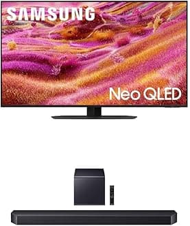 Samsung 85-Inch Class Neo QLED 4K QN90F Series, Vision AI, Mini LED Smart TV (2025 Model, 85QN90F) + Samsung Q-Series Soundbar HW-Q900F 7.1.2 ch Subwoofer (2025 Model) Smart Integration