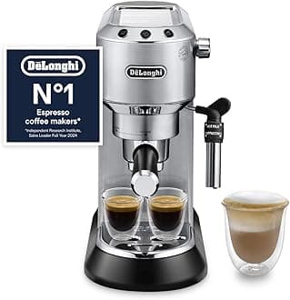 Dedica Style, Traditional Pump Espresso Machine, Coffee and Cappuccino Maker, EC685M, Silver