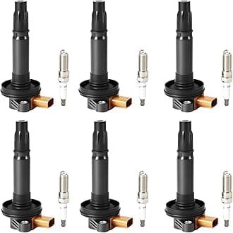 UF646 6pcs Ignition Coil Pack Iridium Spark Plugs Compatible with 2013-2024 Explorer Expedition F150 Flex Police Transit Taurus MKS MKT Navigator V6 3.5 Replaces DG549, 5C1871, 673-6300