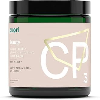 Puori Collagen Powder Supplement with Biotin & Hyaluronic Acid, CP3 Beauty Complex - Hydrolyzed Collagen Peptides - Skin, Hair & Nails - Zinc, Vitamin B, Vitamin C - Lemon