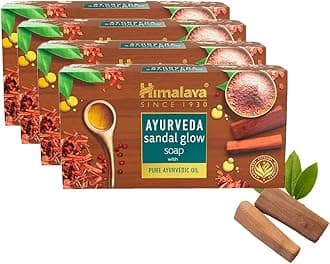 HimalayaAyurveda Sandal Glow Soap, 75 Gm (Pack Of 4, 300 Gm)