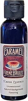 CARAMEL CREME BRULEE Flavoring by Flavor Essence (Unsweetened, Natural Background Flavoring) 2 Oz.| For Beverages: coffee/tea, shakes, smoothies, bar drinks. For Foods: baking, doughs, batters, frostings, yogurt
