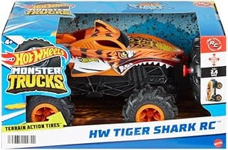 Monster Trucks Remote Control Car, HW Tiger Shark RC RC Off-Road Toy Car with 30M Range, 1:24 Scale, Gift for Boys and Girls +4 Years, HNV03