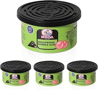 Car Air Freshener: Bubble Gum Scent | Car Scents | Odor Eliminator Essential | Long-Lasting | Strong Fragrance | For Home Closet | 1.5 Oz | Pack of 4