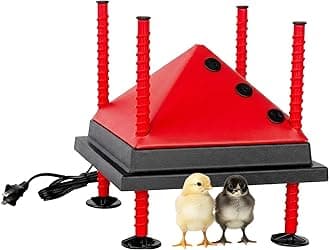 10x10” Adjustable Heating Plate with Bonus Foldable Anti-Roost Cone for up to 15 Chicks | Chick Brooder Heat Plate – Energy-Efficient 15-Watt Chick Heater - Safer Than Heat Lamps