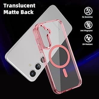 Lunivop for Samsung Galaxy A16 5G Case Hard [Compatible with Magsafe ] Yellowing Resistant Magnetic Cover Clear para A 16 6.7 inch 2024 Rugged Best Phone Cases Pink