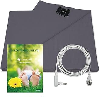 Grounding Sheet with Grounding Cord,Made with Premium Cotton and Pure Silver Fiber,Achieve Healthy Sleep(52x27inch)