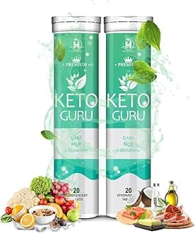 Healthy Nutrition - Just for the Health of it Keto Guru Watersoluble 20 Effervescent Tablets Weight Reduction Men & women Pack 2