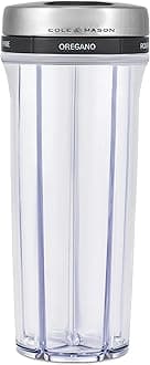 Cole & Mason Saunderton Herb and Spice Storage Jar and Shaker, Adjustable Multi-Use Seasoning Dispenser with Precision Pour Control