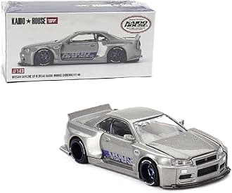 Diecast Model Car Compatible with Kaido House x Mini GT 1:64 Nissan Skyline GT-R (R34) Kaido Works Shinjuku V1 Limited Edition KHMG143