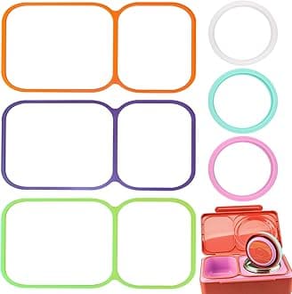 6 pack Lid Seal Gasket for OmieBox UP ，Fit Seal Replacement compatible with OmieBox UP ，Made from 100% Food-Safe Silicone Rubber，Ensures Leak-Proof Freshness