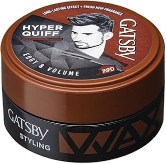 Japan Hair Styling Wax - Edgy & Volume, For Hyper Quiff Style, Non Sticky, Volumizing Finish, Anytime Re-Stylable, Easy Wash Off, 75gm