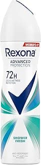 REXONA Women Antiperspirant Deodorant Spray, 48 hour sweat & odor protection , Shower Fresh, with MotionSense technology, 150ml