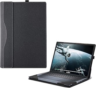 Laptop Cover for Dell inspiron7640 7635 16" (5620 5625 5630 7610 7620 7630) 2-in-1， All Inclusive Drop Case 16" PU Leather Inside Pocket Cover (Dark Gray)