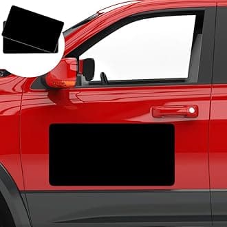 ANOER 2 Pack Blank Car Door Magnet Sticker, Rounded Corners Magnetic Vehicle Sign, Perfect Magnet for Car to DIY Advertise Business and Cover Company Logo, Personalized Magnet Decal 24"x12" Black