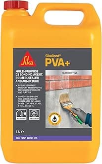 Sika SikaBond PVA+, General Purpose Adhesive, Primer and Sealer – Easy to Use – British Standards Approved – 5 Litre