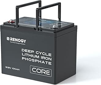 Renogy 12V 100Ah LiFePO4 Battery with 5000+ Deep Cycles, 12 Volt Lithium Battery with BMS Protection & IP65, Backup Power for Van Caravan Campervan Motorhome Cabin Marine, Support Series/Parallel