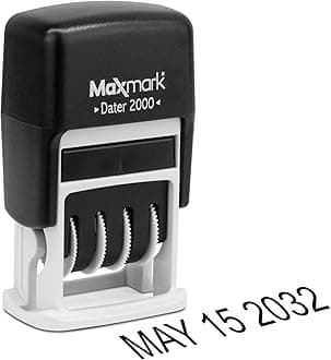 MaxMark 2000 Dater Self Inking Date Stamp - Black