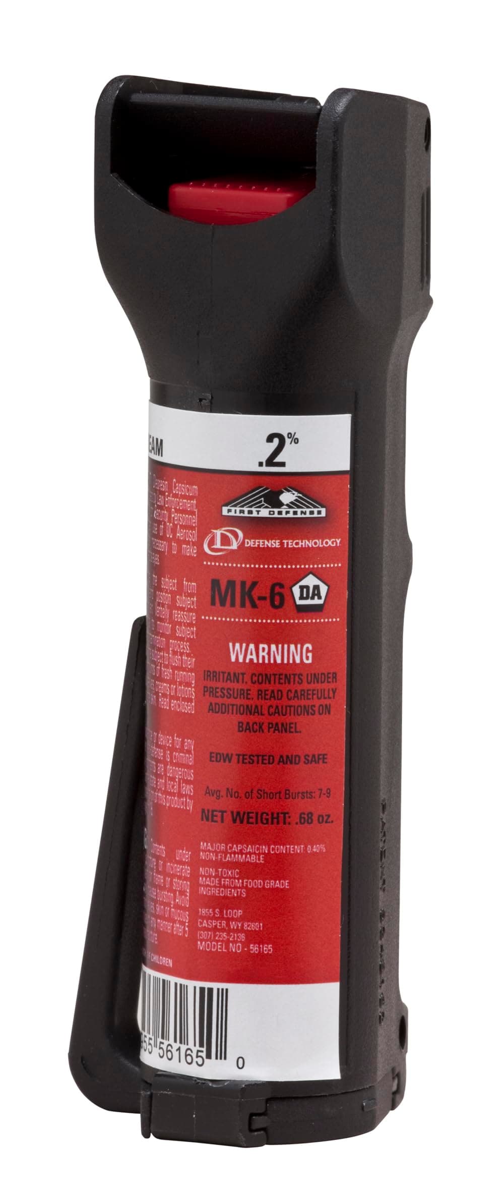 First Defense OC Clip Unit Stream MK-6 .2% Solution White Band Pepper Spray (0.68-Ounce)