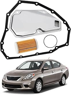 31728-3JX0A Transmission Filter Oil Pan and Gasket Kit Fits for Chevy Spark 2012-2015, Nissan Tiida 2013-2015, Sentra 2013-2018, Note 2012-2019, Versa 2012-2019, Replaces# 31728-3JX0B, 31728-3JX0C