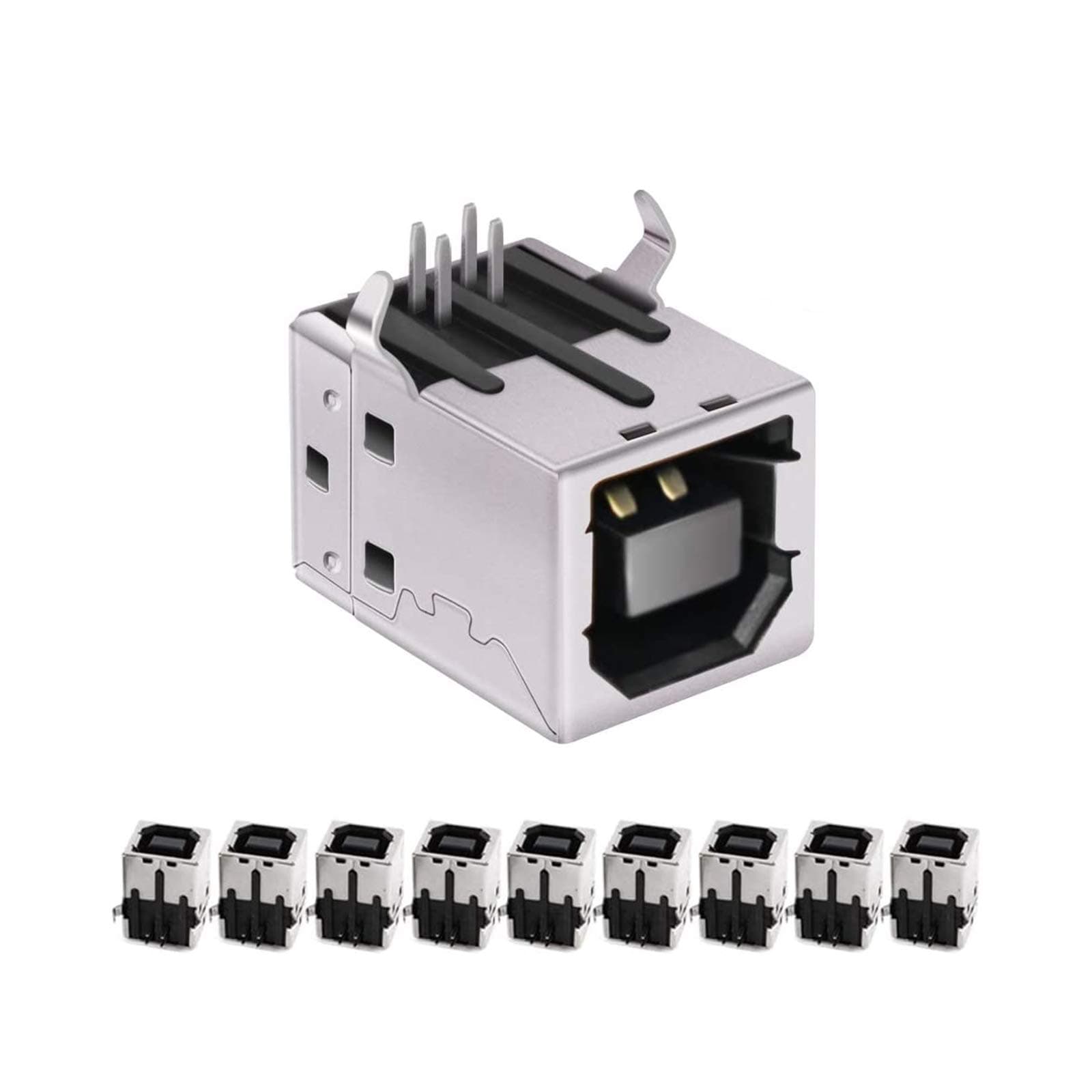 USB Female Type-B Port 4-Pin Right Angle PCB DIP Jack Socket 10 Pack by MXRS