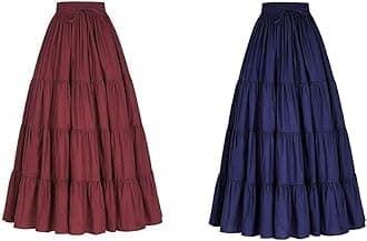 Girl's Crepe Fabric Long Frill Skirt 584