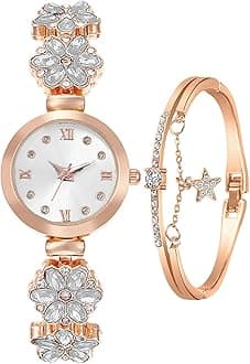 ADSBIAOYE Women's Bracelet Watch Fashion Item Waterproof Quartz Flower Shaped Watch