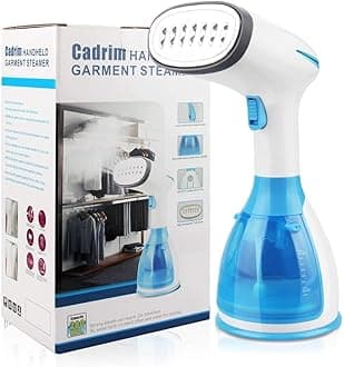 Cadrim Clothes Steamer, Handheld Garment Steamer 1500W 280ml Travel Steam Vertical Strong Steam Iron Auto Cut-Off Powerful For Home, Office & Travel