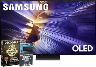 77 inch OLED 4K S90F Smart TV (2025) Vision AI, OLED HDR+ Bundle with CPS Exclusive 1-Year Protection & Deco Gear Complete Home Theater Beginner's Guidebook