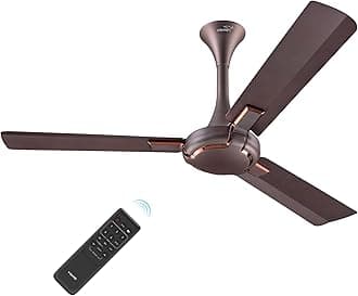 V-Guard Exado Pro ES BLDC Ceiling Fan | Remote Control | Anti Dust Coating | BEE 5 Star Rating | 400 RPM | 100% Copper Motor | 1.2M (Elegance Brown Matte), 1.2 Metres