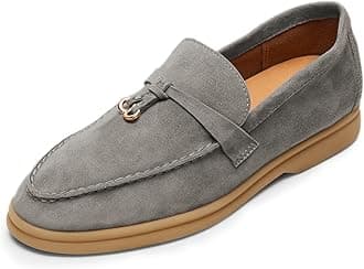 Milooey shoes Women's Round Toe Flat Loafers Comfort Slip On Moccasins Lightweight Driving Penny Loafer Casual Dress Walking Shoes Size 4-16 US