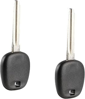 USARemote Uncut Transponder Ignition Key fits Toyota with 4C Chip, Set of 2