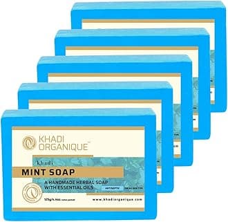 Khadi Organique Natural Herbal Pure Mint Soap Pack of 5