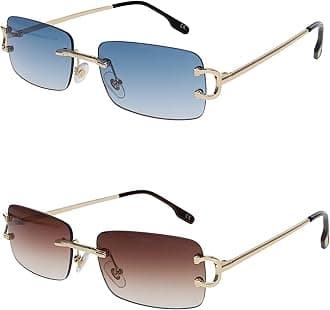 FLAWLESS EYEWEAR Men Women Classy Elegant Sophisticated Style Clear Lens EYE GLASSES Gold Rimless Frame