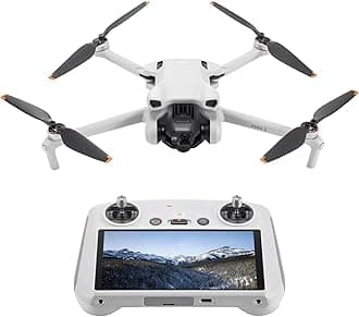 DJI Mini 3 (DJI RC), Lightweight 3x Mechanical Gimbal Mini Camera Drone with 4K HDR Video, 38-min Flight Time, up to 32800ft (10km) Video Transmission, Vertical Shooting, GPS Auto Return Integrated