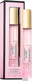 Victoria's Secret Bombshell Eau de Parfum Rollerball, Notes of Purple Passion Fruit, Shangri-La Peony & Vanilla Orchid, Travel Size Mini Perfumes for Women (0.23 oz)