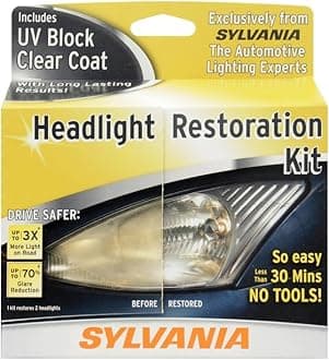 Headlight Restoration Kit - Long-Lasting Headlight Repair Kit for Restoring to Like-New Condition - Surface Activator, Exclusive UV Coating, Clarifying Compound & More - No Tools Required