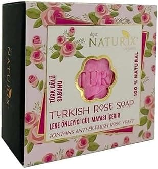 Organic Bar Soap Moisturizing Soap Made from Natural Oil | Hair Hand Face Body Bath Wash | Skin Care Cleanser Shampoo (Rose)[Amazon-developed Certification] Compact by Design