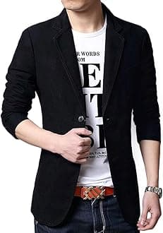 Cloudstyle Mens Casual 2 Buttons Slim Fit Jacket Lightweight Formal Business Blazer Sport Coat
