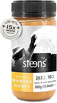 Steens Manuka Honey - MGO 263+ - Pure & Raw 100% Certified UMF 10+ Manuka Honey - Bottled and Sealed in New Zealand - 500g