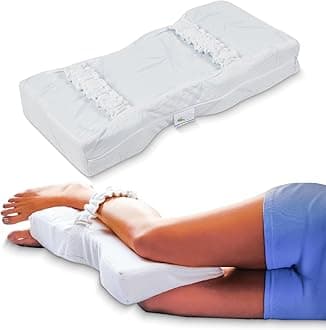 Back Support Systems Knee-T Leg Pillow Patented | High Resiliency Medical Quality Polyurethane Foam Knee Pillow for Sleeping, Back Pain Relief, Hip and Sciatica Pain, Side Sleepers (Pro)