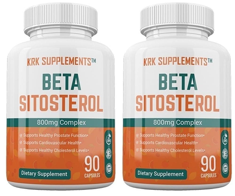 2 Bottles Beta Sitosterol 800mg Per Serving 180 Total Capsules Prostate Support