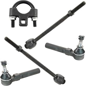 TRQ Inner and Outer Left and Right Tie Rod Set Compatible with 99-03 Chevrolet Silverado 1500 RWD 04-06 Chevrolet Silverado 1500 RWD Rack and Pinion Steering 99-03 GMC Sierra 1500 RWD