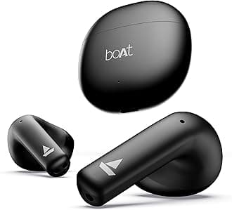 boAt Airdopes Atom 81 Truly Wireless in Ear Ear Buds w/Upto 50H Playtime, Quad Mics ENx Tech, 13MM Drivers,Super Low Latency(50ms), ASAP Charge, BT v5.3(Opal Black)