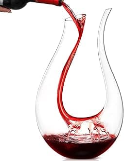 Wine Decanter,Smaier 1.5L U Shape Classic Wine Aerator, Red Wine Carafe, Wine Gifts, Wine Accessories,100% Lead-free Crystal Glass(ï¼Ë†1500mlï¼â€°