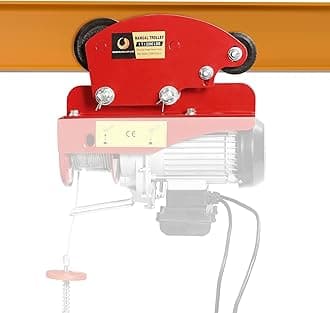 BEAMNOVA Manual Trolley for I-Beam 1 Ton Push Geared Overhead for PA600 PA700 PA800 PA900 PA1000 Electric Hoist with Heavy Duty 6 Wheels, Wide Flange, 2204 LBS Loading Capacity