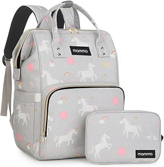 MAMMA Diaper Bag for Mothers for Travel | Baby Bag for Mother Travel, Diaper Bags for Mom and Hospital Bag for Delivery Women Includes Small Diaper Handbag for Day Outings with 9 Month Warranty